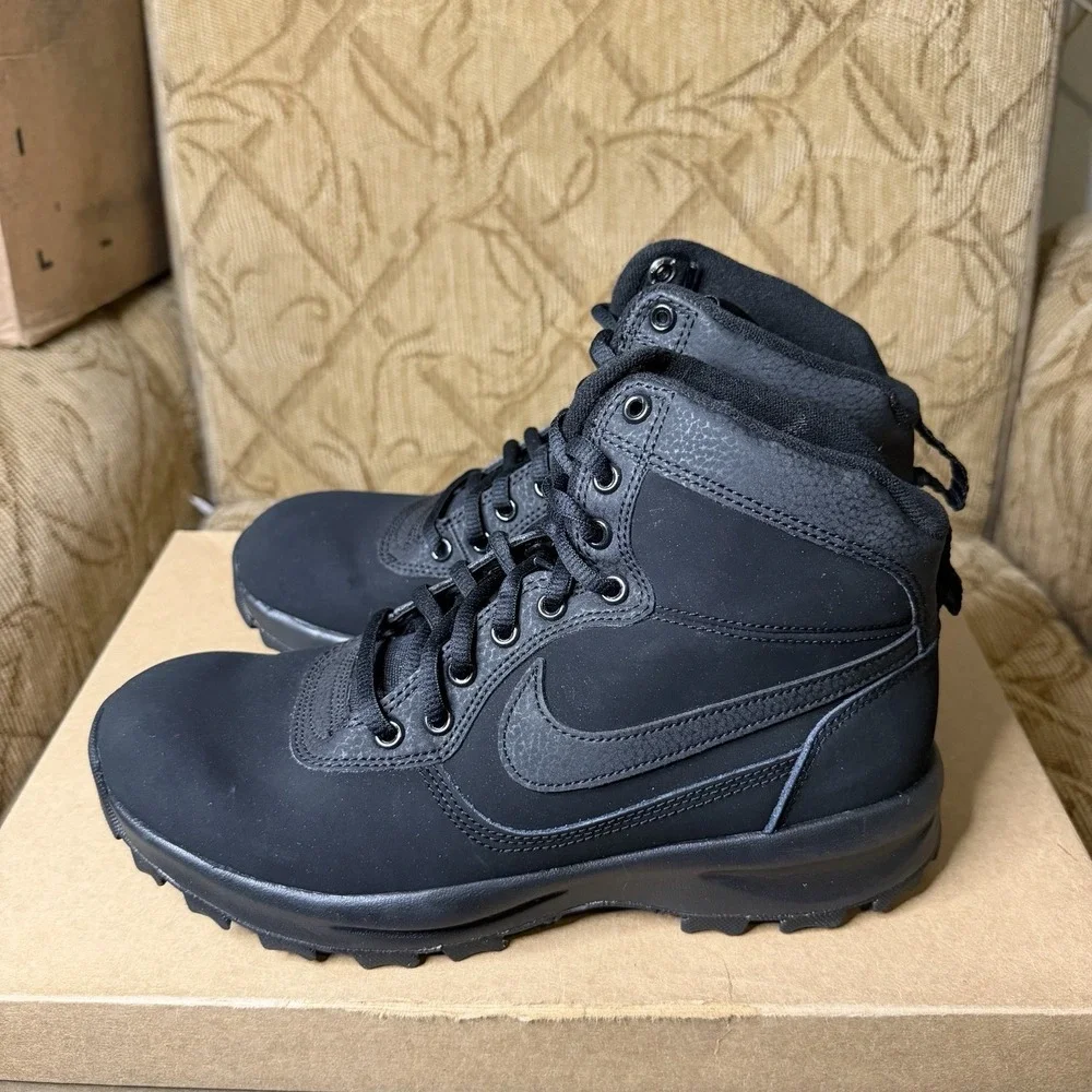 Nike Manoadome Manoa Boots Shoes Triple Black 844358-003 Men's Size 7.5